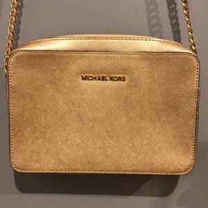 Gold Michael Kors Crossbody Bag